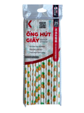  Ống hút giấy phân hủy sinh học Kokusai 6mm x 197mm (25 ống/túi) - 180688 