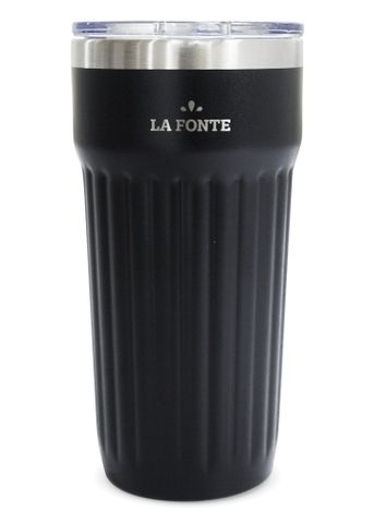  Cốc giữ nhiệt chân không 2 lớp bằng thép không gỉ La Fonte màu đen 590ml - 011662 - BLA 
