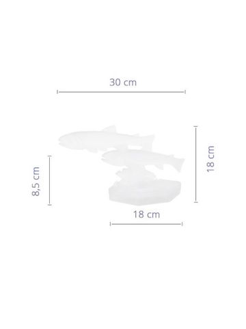  Tượng pha lê 2 con cá Tom Bohemia 