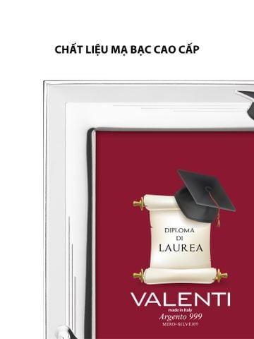 Khung ảnh tốt nghiệp,kích thước 13x18 mạ bạc hiệu VALENTI  - 510494L