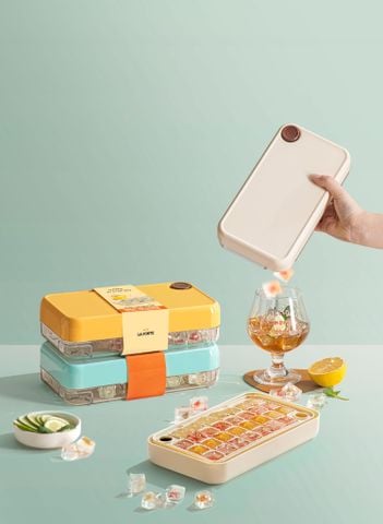  Hộp làm đá La Fonte nhấn nút tự rơi (014571-YEL) 