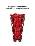  Bình hoa pha lê Samba màu đỏ Bohemia 305mm 