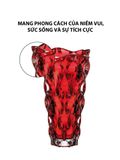  Bình hoa pha lê Samba màu đỏ Bohemia 305mm 