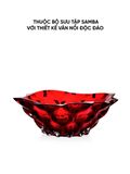 Khay pha lê Samba màu đỏ Bohemia 305mm 
