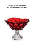  Khay pha lê có chân Samba đỏ Bohemia 305mm - 584713 