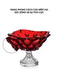  Khay pha lê có chân Samba đỏ Bohemia 305mm - 584713 