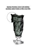  Bình hoa pha lê có chân Flamenco màu xám khói Bohemia 380mm 