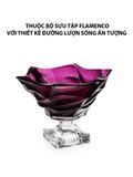  Khay pha lê có chân Flamenco màu tím Bohemia 295mm 