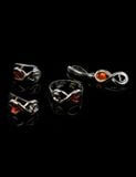  Mặt dây chuyền trang sức Amber Jewelry bạc 22K đính đá hổ phách thiên nhiên màu cognac (Bery) mạ Rhodium - 601708131 