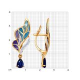  Bông tai vàng đính hoàng ngọc, hoàng ngọc London, ngọc trai, kim cương cz -6029013NO1710 