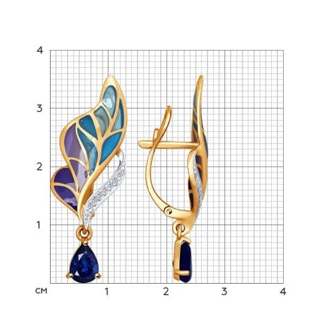 Bông tai vàng đính hoàng ngọc, hoàng ngọc London, ngọc trai, kim cương cz -6029013NO1710