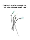  Vỉ 4 ống hút inox có cọ vệ sinh La Fonte - 006699 
