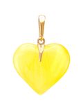  Mặt dây chuyền bằng vàng và hổ phách vàng hình trái tim - 707206056 
