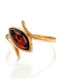  Nhẫn trang sức Amber Jewelry bạc 22K đính đá hổ phách (Adagio 16) phủ vàng - 710006090 