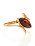  Nhẫn trang sức Amber Jewelry bạc 22K đính đá hổ phách (Adagio 16) phủ vàng - 710006090 
