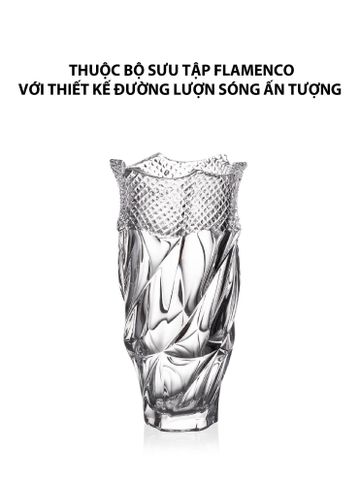  Bình hoa pha lê Flamenco Pyramid Bohemia 300mm 