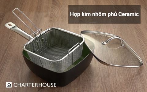  Nồi nhôm phủ ceramic (kèm rổ nhúng) Charterhouse 24cm - 071400 