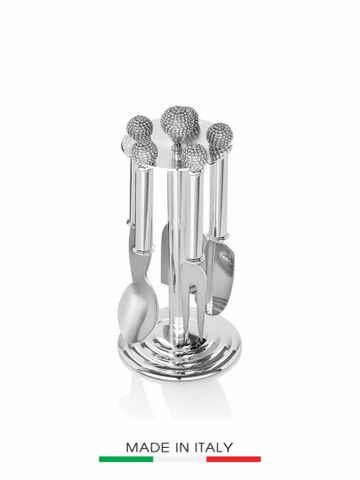 Đồ Trang Trí Để Bàn Bằng Bạc ( Set 6 cái ) Gắn Kim Cương Nhân Tạo OTTAVIANI - 77307