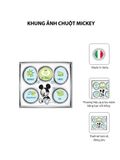  Khung ảnh chuột Mickey,kích thước 26x22 mạ bạc hiệu VALENTI  - D1325LC 