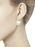  Bông tai vàng đính ngọc trai và kim cương zirconia - 792062 