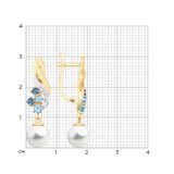  Bông tai vàng đính hoàng ngọc, hoàng ngọc London, ngọc trai, kim cương cz - 792091 