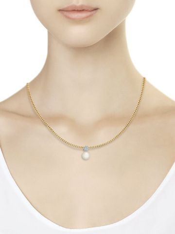 Mặt dây chuyền vàng 585, có đính ngọc trai, cz - 793002