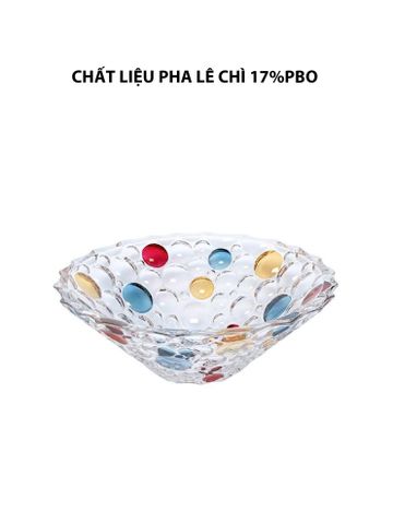  Khay pha lê chì phối màu Lisboa Bohemia 