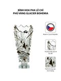  Bình hoa pha lê chì phủ vàng Glacier Bohemia 