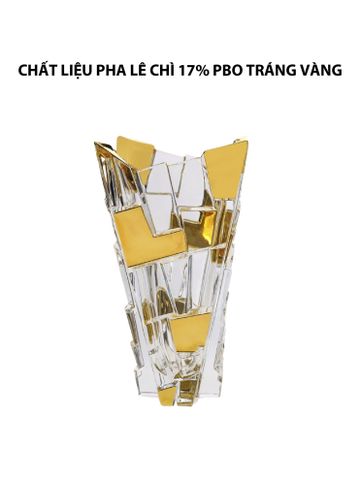  Bình hoa pha lê chì phủ vàng Sydney Bohemia 