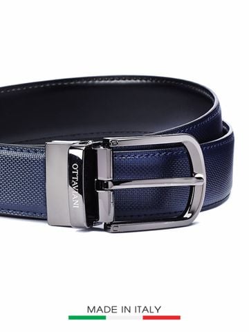 Thắt Lưng Da Nam Màu Đen Chất Liệu Da Bò OTTAVIANI, size 3.5cm- 87614