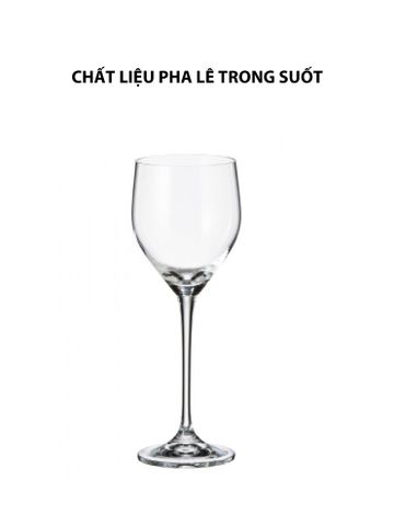  Bộ 6 Ly vang trắng pha lê Sitta Bohemia 245ml - 91L.1SF60.245-B 