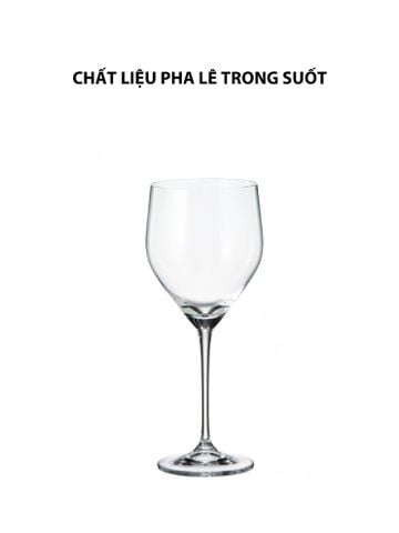  Bộ 6 ly vang đỏ pha lê Sitta Bohemia 490ml 
