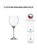  Ly vang đỏ pha lê Sitta Bohemia 680ml - 91L.1SF60.680 