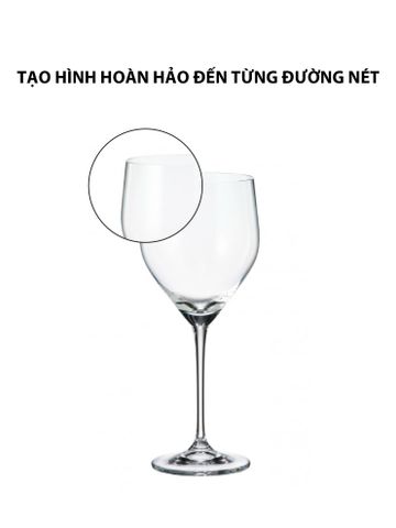  Bộ 6 ly vang đỏ pha lê Sitta Bohemia 680ml 