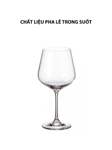  Bộ 6 ly vang đỏ pha lê Strix Bohemia 600ml 