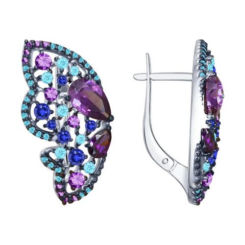 Bông tai Sokolov bạc đính kim cương zirconia -  94022510