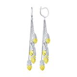 Bông tai Sokolov bạc đính kim cương zirconia -  94022618 