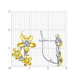  Bông tai Sokolov bạc mạ vàng đính kim cương zirconia - 94022776 