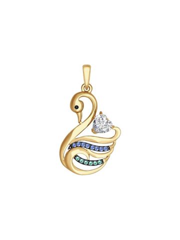  Mặt dây chuyền vàng 585, mã 035040, có đính đá cz 