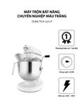  Máy trộn Bát nâng chuyên nghiệp 6.9l màu trắng KitchenAid - 5KSM7590WWH 