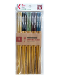  Đũa Tre Nhật Bản Vỉ 5 Đôi Kokusai 22.5cmx7.5mm NDCK-06A 