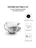  Thố trộn thuỷ tinh 4.7l có đo và nắp KitchenAid  K5GB 