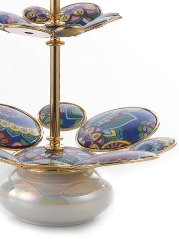 Khay Trang Trí Bằng Sứ Dát Đồng Caroline Italy 31x37cm - A265.MC5