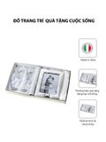  Đồ trang trí  quà tặng cuộc sống (2 ly thủy tinh + khung ảnh 13x18) mạ bạc hiệu VALENTI  - 16523 