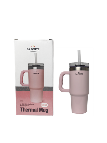  Ly Giữ Nhiệt La Fonte Kèm Ống Hút-530ml-014700-PIN 