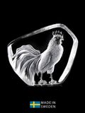  Vật trang trí hình con gà trống trắng bằng pha lê Maleras 