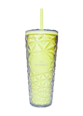  Ly nhựa 2 lớp kèm ống hút màu vàng La Fonte 760 ml - 012287-YEL 