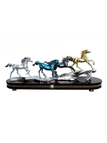 Tượng ngựa tứ mã Goldline Italia - D4568SBOG/BLBR-A