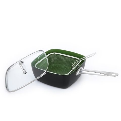 Hình ảnh NỒI NHÔM PHỦ CERAMIC (KÈM RỔ NHÚNG) CHARTERHOUSE 24CM - 071400