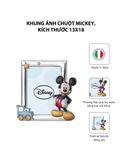  Khung ảnh chuột Mickey,kích thước 13x18 mạ bạc hiệu VALENTI  - D2374LC 